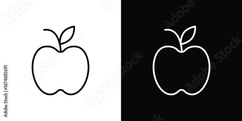 Apple icon. Isolated Line Icon.