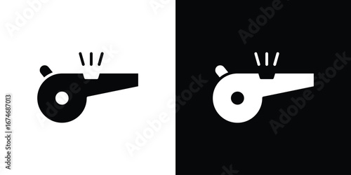 Whistle icon. filled flat sign for mobile concept and web