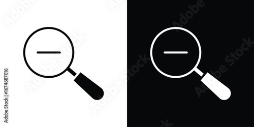 Zoom out icon. filled flat sign for mobile concept and web