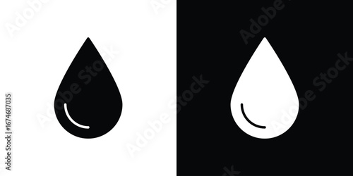 Water drop icon. filled flat sign for mobile concept and web