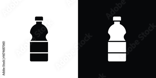 Water bottle icon. filled flat sign for mobile concept and web
