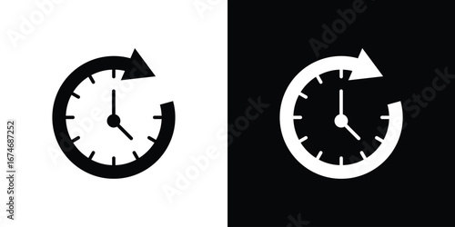Time forward icon. filled flat sign for mobile concept and web