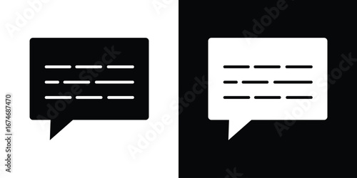 Subtitles icon. filled flat sign for mobile concept and web