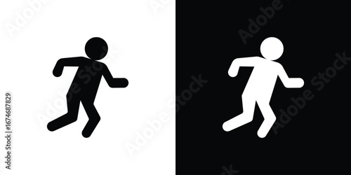 Running icon. filled flat sign for mobile concept and web