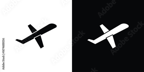 Plane icon. filled flat sign for mobile concept and web