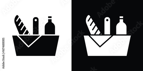 Picnic icon. filled flat sign for mobile concept and web