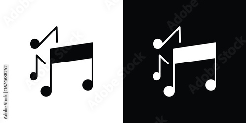 Music icon. filled flat sign for mobile concept and web