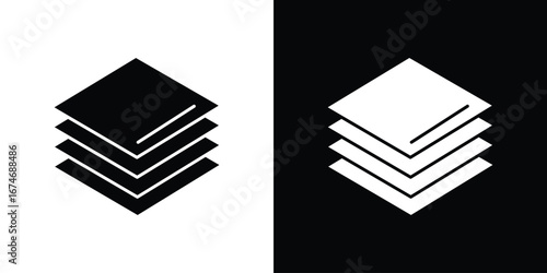 Layers icon. filled flat sign for mobile concept and web