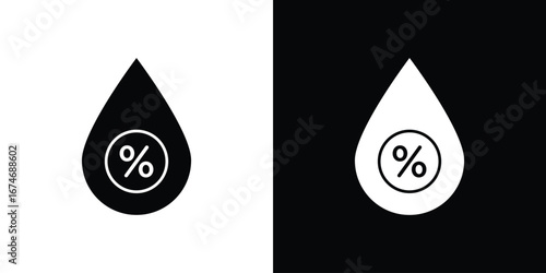 Humidity icon. filled flat sign for mobile concept and web