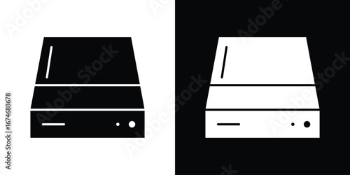 Hard Disk icon. filled flat sign for mobile concept and web