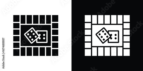 Game board icon. filled flat sign for mobile concept and web