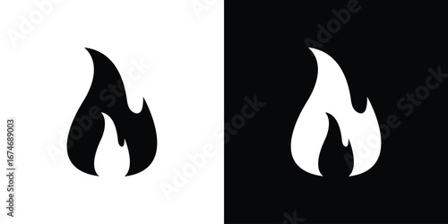 Flame icon. filled flat sign for mobile concept and web