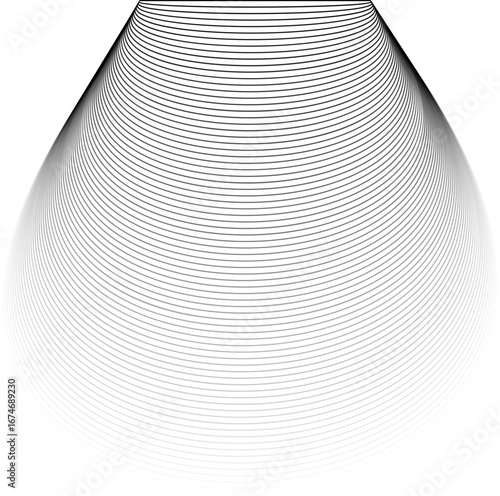 Overlapping folds of smooth contour lines create a three-dimensional flowing pattern with layered opacity effects.