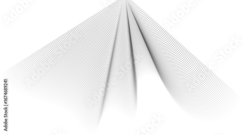 Smooth, flowing lines drape over one another, forming elegant overlapping shapes with soft transparency.