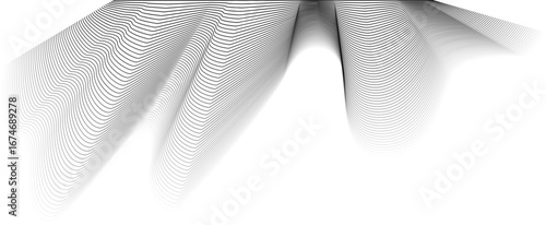Continuous flowing ribbons twist and fold, forming fluid, overlapping contour patterns.