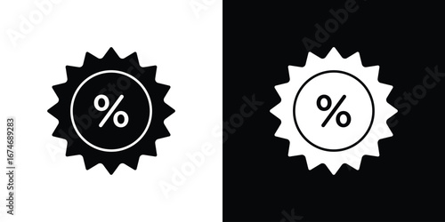 Discount icon. filled flat sign for mobile concept and web