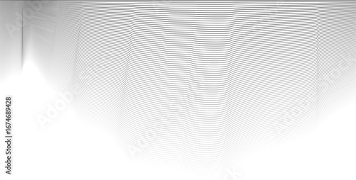 Clean, structured wave formations with smooth flowing lines and a gradient opacity for a refined aesthetic.