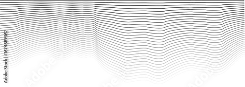 Sinuous contour lines form rippled wave designs with fluid opacity gradients and curved movement.