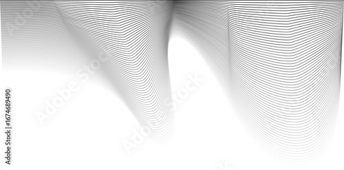 Long, sinuous curves create flowing serpentine line patterns with shifting opacity effects.