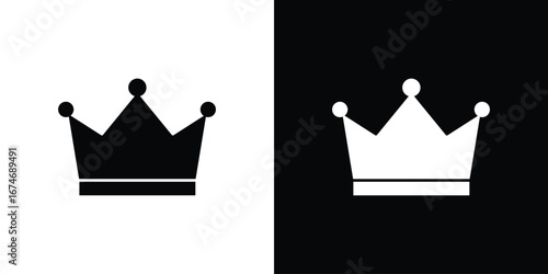 Crown icon. filled flat sign for mobile concept and web