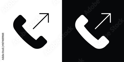 Call outgoing icon. filled flat sign for mobile concept and web