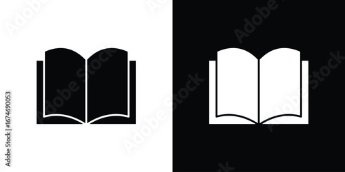 Book icon. filled flat sign for mobile concept and web