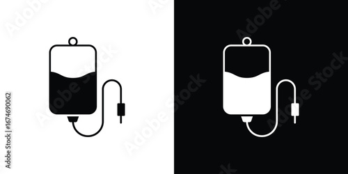 Blood transfusion icon. filled flat sign for mobile concept and web