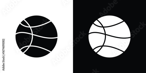Basketball icon. filled flat sign for mobile concept and web