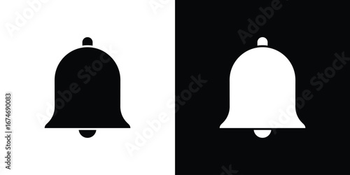 Bell icon. filled flat sign for mobile concept and web