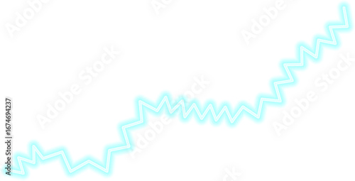 Abstract zigzag energy wave with a random, irregular structure, simulating an electric discharge.