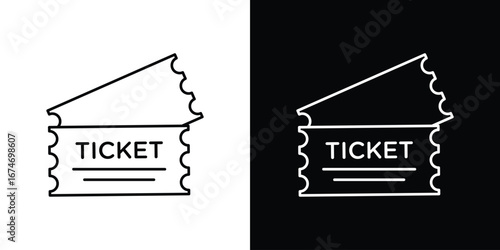 Ticket icon set. Logo eps 10