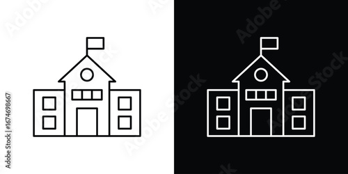 school icon set. Logo eps 10