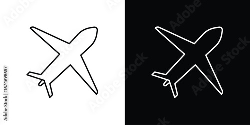 Plane icon set. Logo eps 10