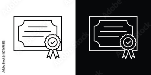 Diploma icon set. Logo eps 10
