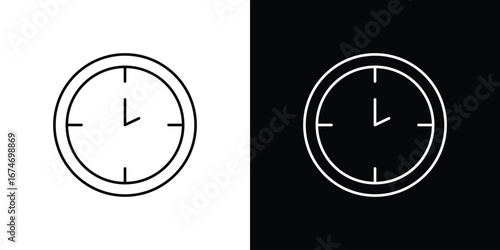 Clock icon set. Logo eps 10