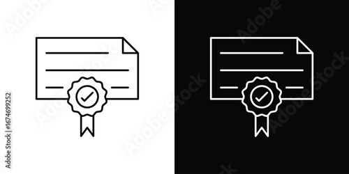 Diploma icons for UI, apps, and websites