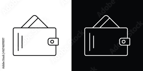 Wallet icon. Isolated Line Icon.