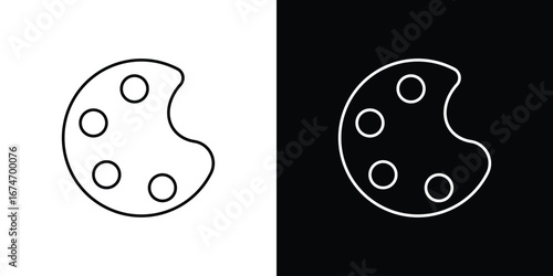 Palette icon. Isolated Line Icon.