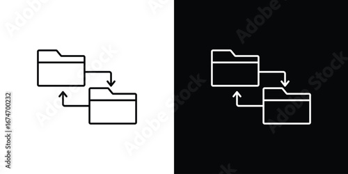 Data transfer icon. Isolated Line Icon.