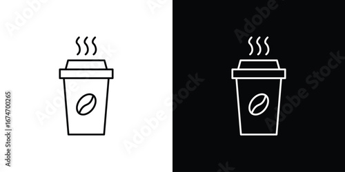Coffee icon. Isolated Line Icon.
