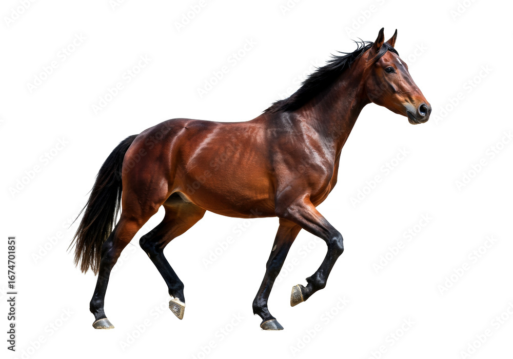 Obraz premium Horse on white background