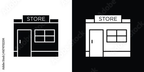 Store icon. filled flat sign for mobile concept and web