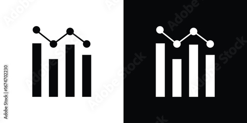 Stats icon. filled flat sign for mobile concept and web