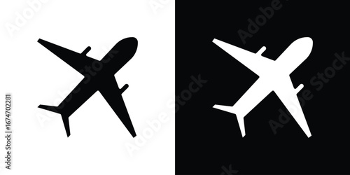 Plane icon. filled flat sign for mobile concept and web