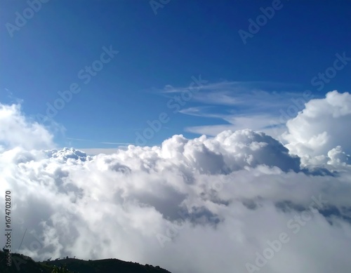 Wallpaper Mural Cloudscape above mountaintops Torontodigital.ca
