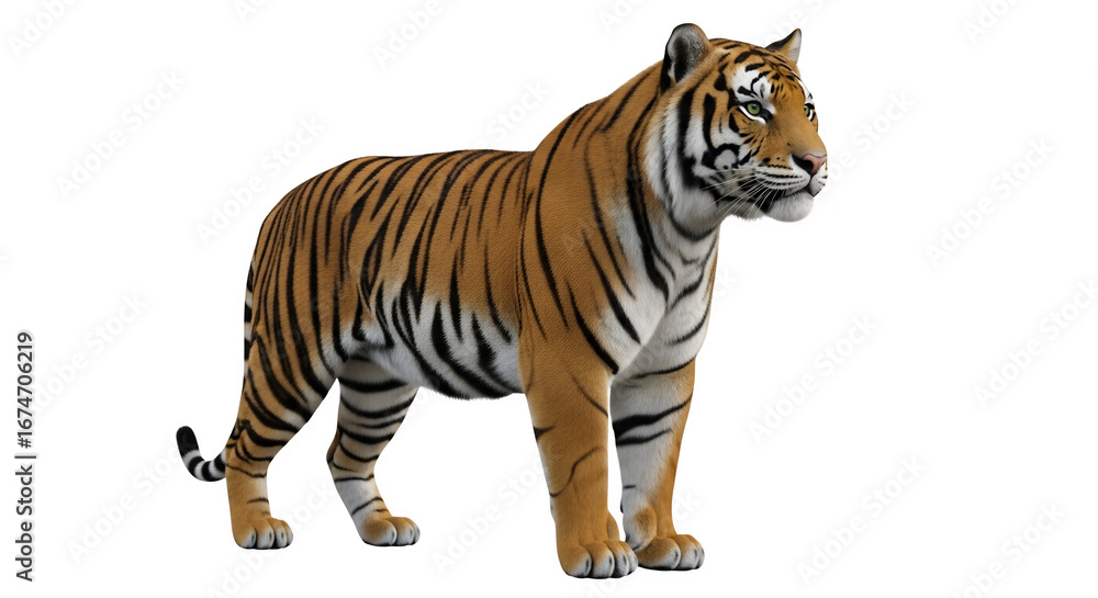 Obraz premium Tiger isolated wildlife animal bengal tiger big cat predator feline carnivore zoo animal tiger image on transparent background