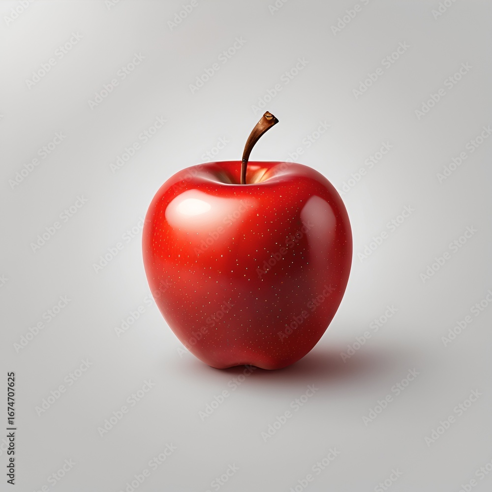Obraz premium red apple isolated on white background, Generate AI