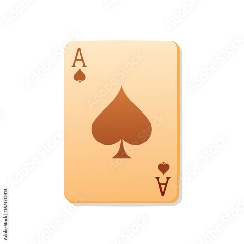 Ace of Spades Playing Card Game Illustration Deck Risk Chance Luck Casino