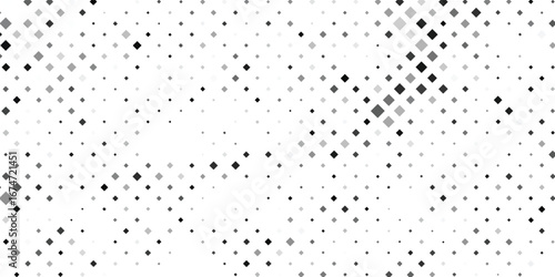 Horizontal halftone with grey rhombus pattern background. Vector Illustration.