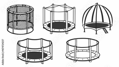 Diverse Trampoline Styles for Outdoor Family Fun and Active Kids Play Equipment
